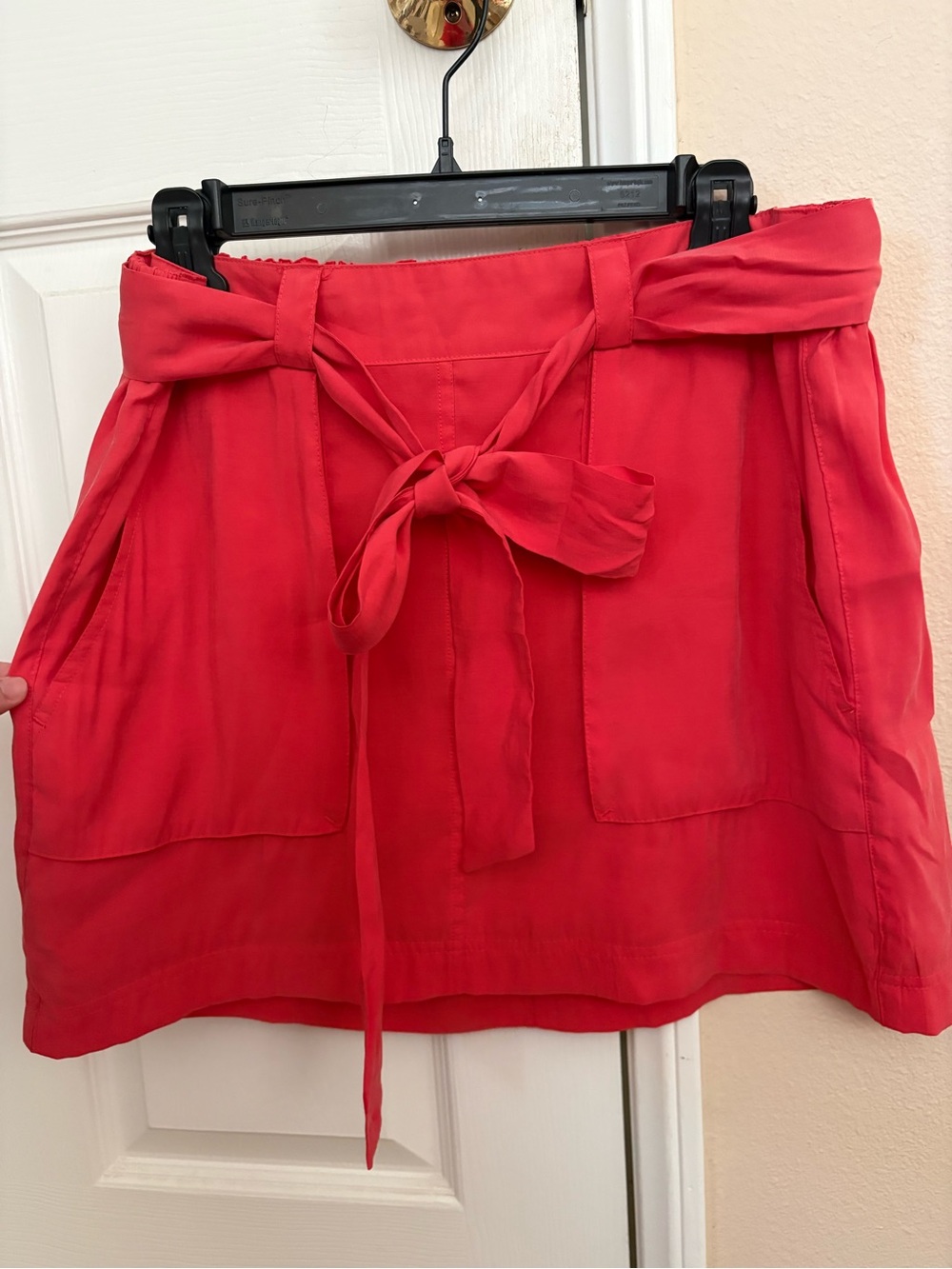 Old Navy Red Tie-Waist Mini Skirt with Pockets